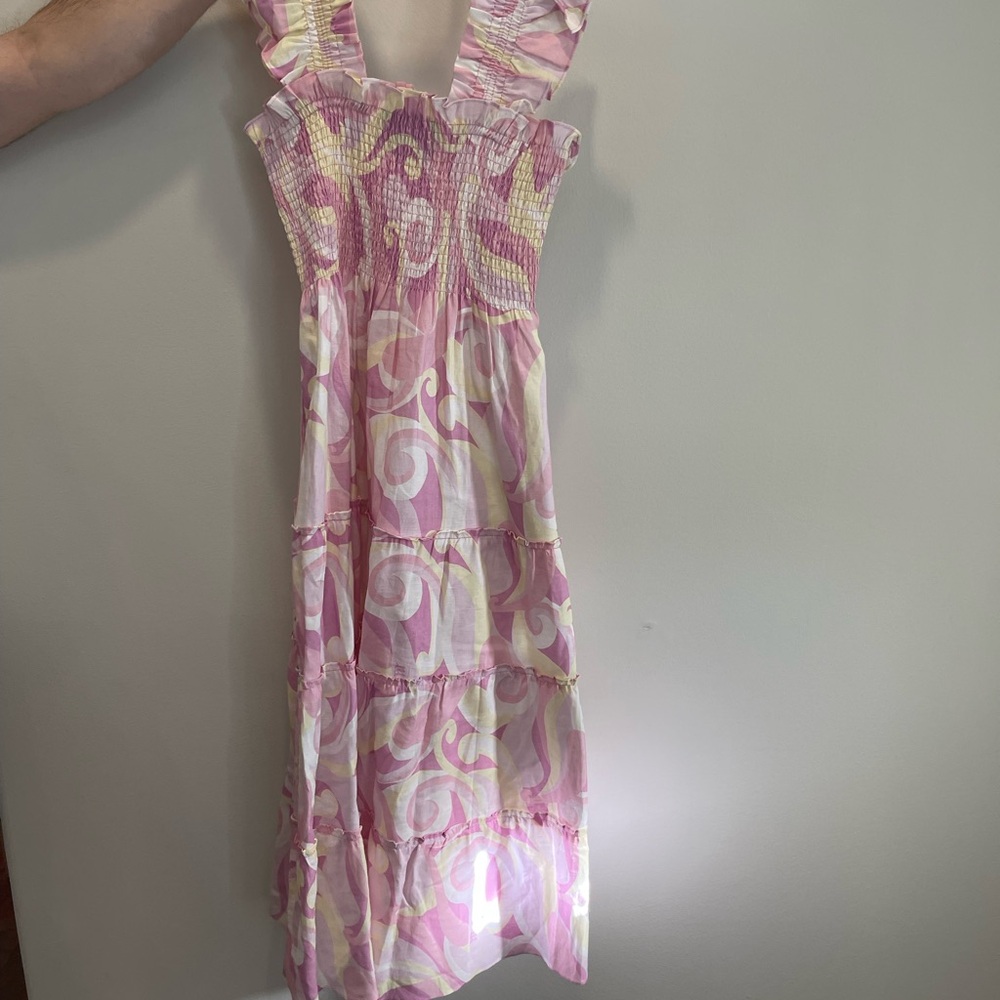 Hill House Ellie nap dress pink and yellow